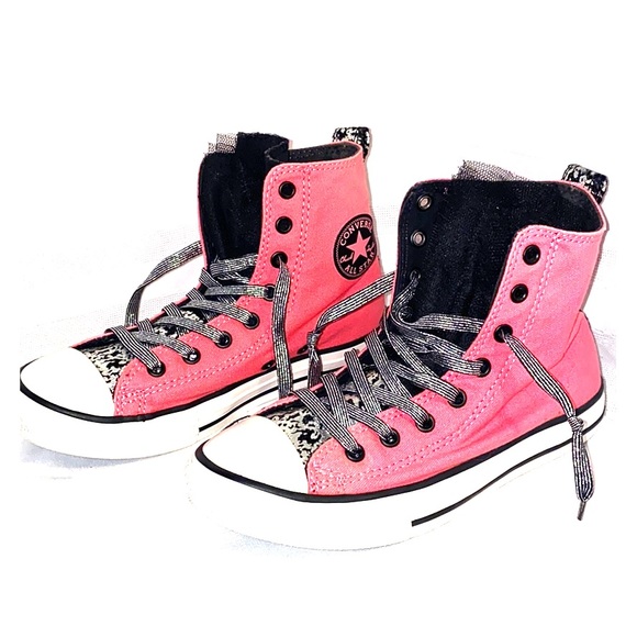 Converse Other - Converse All Stars pink/black lace size 3 Hi-Tops
